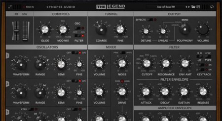 Synapse Audio The Legend v1.3.1 WiN MacOSX